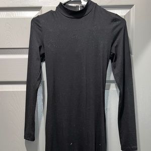 Black Mock Neck Long Sleeve Jumpsuit Size S